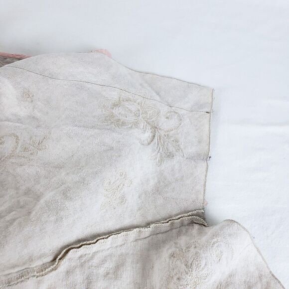 J Jill Linen Skirt Womens 16 Embroidered Romantic Boho Cottagecore Shabby Chic - Picture 11 of 12